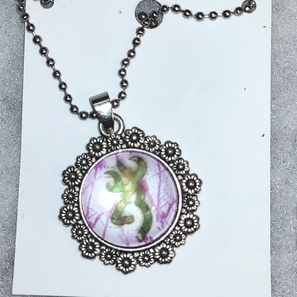 Browning Deer Buck Green Camo Pendant